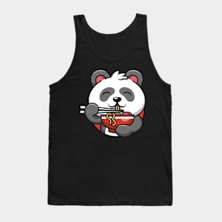 cute panda eat noodles Tank Top